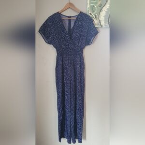 Source Unknown Navy Jumpsuit with White Dots